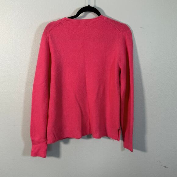 J. Crew Extra Soft Coral Pink Crew Neck Long Sleeve Sweater‎ Size Medium - Picture 5 of 5